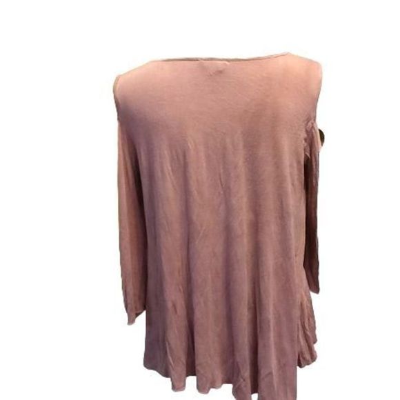 Thyme & Honey Open Shoulder Dusky Rose Top Women's Size Medium - Picture 4 of 6